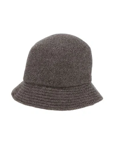 Inverni Woman Hat Dark Brown Size Onesize Wool, Cashmere, Polyester