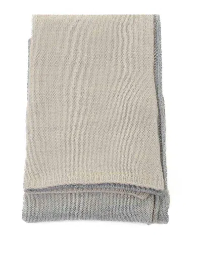 Inverni Wool And Cashmere Scarf In Beige