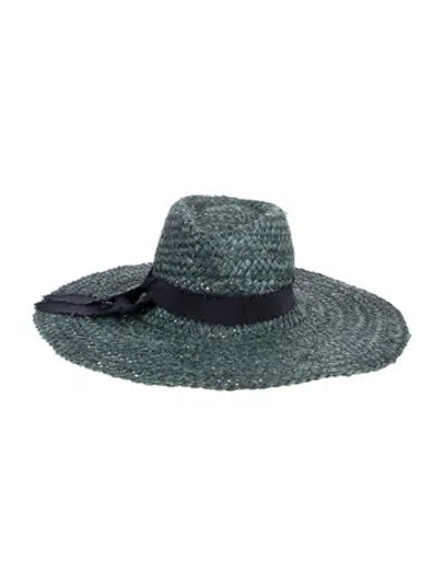 Pre-owned Inverni Woven Straw Hat In Blue