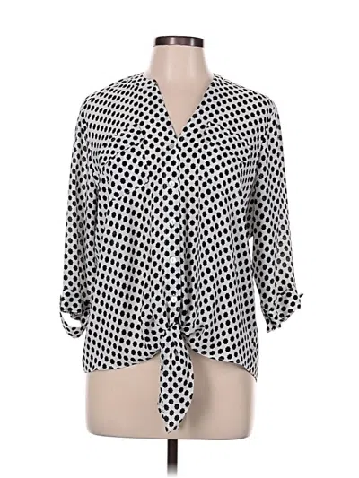 Pre-owned Investments 3/4 Sleeve Blouse In Black