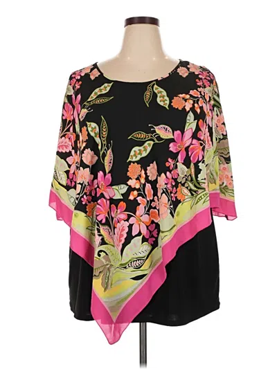 Investments 3/4 Sleeve Blouse In Black