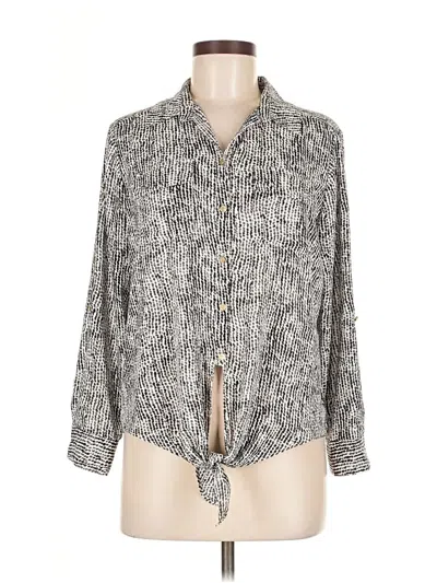 Pre-owned Investments 3/4 Sleeve Blouse In Gray