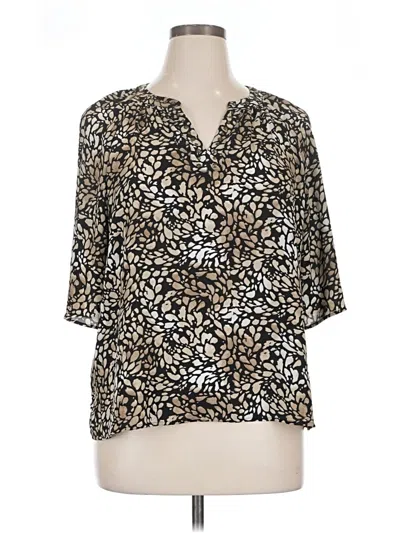 Pre-owned Investments 3/4 Sleeve Blouse In Ivory