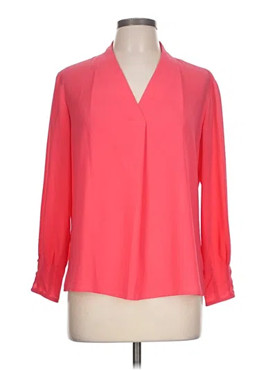 Pre-owned Investments 3/4 Sleeve Blouse In Pink