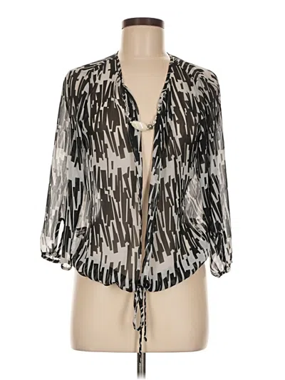 Pre-owned Investments 3/4 Sleeve Blouse In Silver