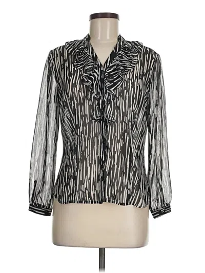 Pre-owned Investments 3/4 Sleeve Blouse In Silver