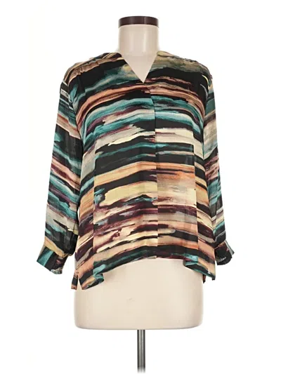 Pre-owned Investments 3/4 Sleeve Blouse In Teal