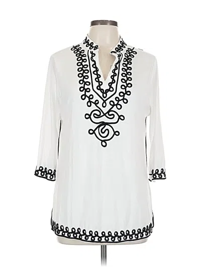 Pre-owned Investments 3/4 Sleeve Blouse In White