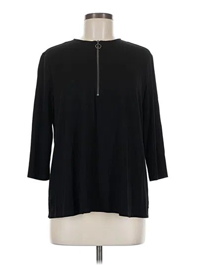 Pre-owned Investments 3/4 Sleeve T-shirt In Black