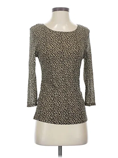 Pre-owned Investments 3/4 Sleeve T-shirt In Gold