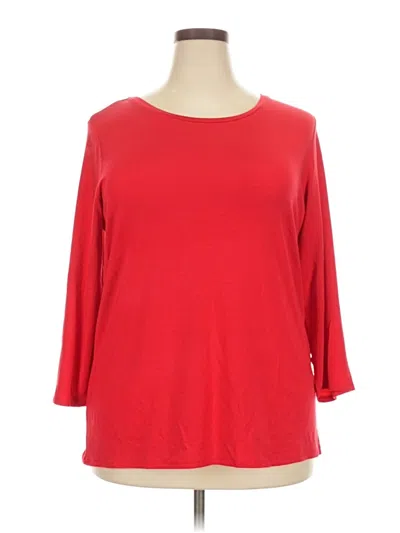 Pre-owned Investments 3/4 Sleeve T-shirt In Red