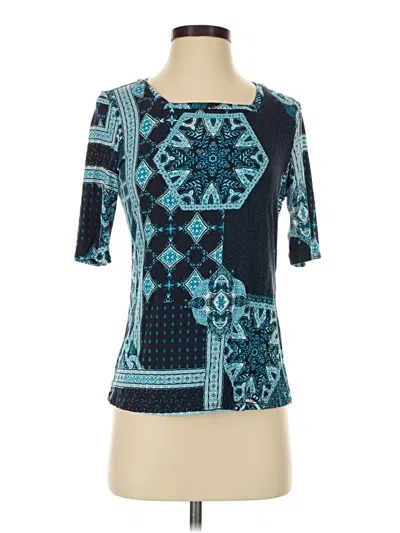 Pre-owned Investments 3/4 Sleeve T-shirt In Teal