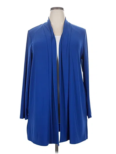 Pre-owned Investments Cardigan Sweater In Blue