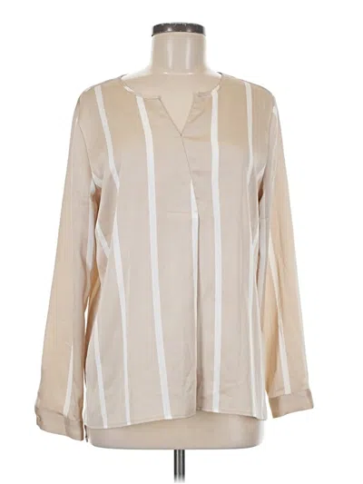 Pre-owned Investments Long Sleeve Blouse In Ivory
