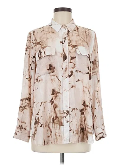 Pre-owned Investments Long Sleeve Blouse In Ivory