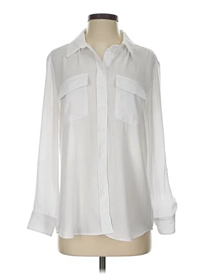 Pre-owned Investments Long Sleeve Blouse In White
