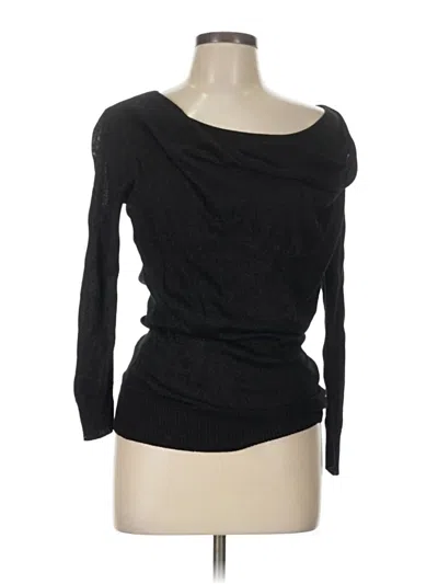 Pre-owned Investments Long Sleeve Top Black One Shoulder Neckline Tops