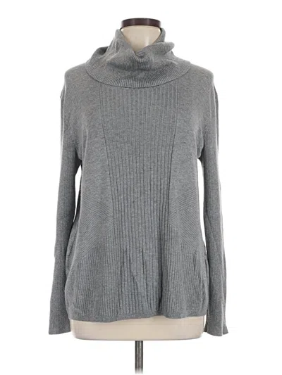 Pre-owned Investments Long Sleeve Top Gray Turtleneck Tops