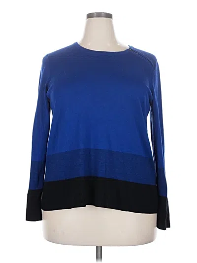 Pre-owned Investments Long Sleeve T-shirt In Blue