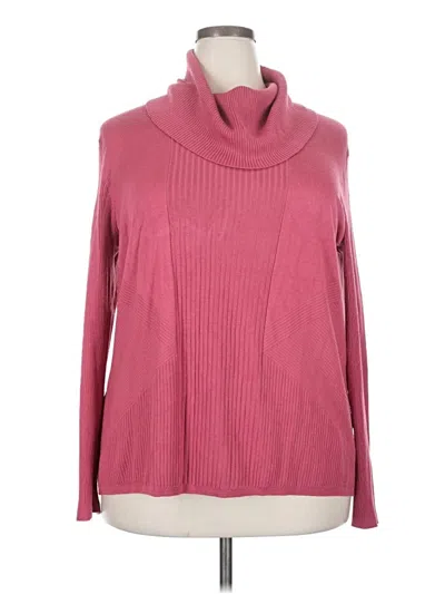 Pre-owned Investments Long Sleeve Turtleneck In Pink