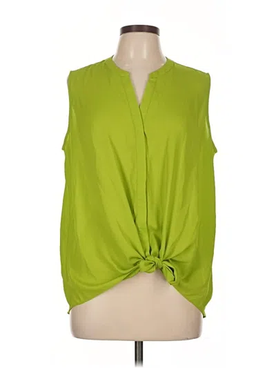 Pre-owned Investments Sleeveless Blouse In Green