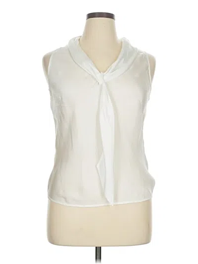 Pre-owned Investments Sleeveless Blouse In Ivory