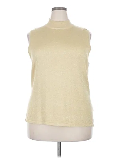 Pre-owned Investments Sleeveless Top Gold High Neck Tops