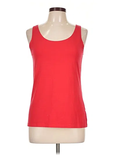 Pre-owned Investments Tank Top Red Strapless Neckline Tops
