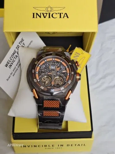 Pre-owned Invicta - S1 Rally - Double Open Heart - Orange Glass Fiber Automatic Mens Watch
