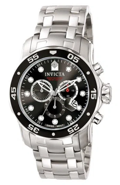 Invicta 0073 Pro Diver Watch In Silver