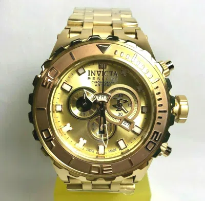 Pre-owned Invicta 14032 Reserve 51mm Gold Specialty Subaqua Swiss Quartz Bracelet Watch