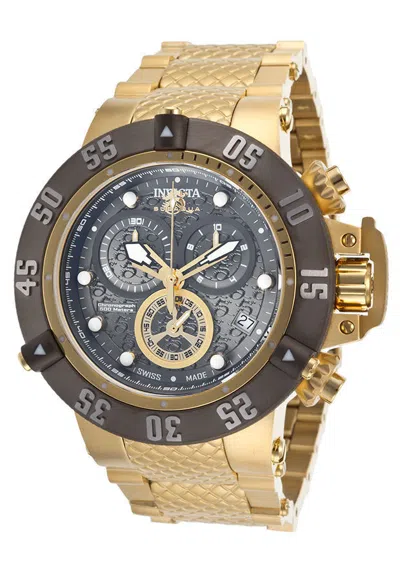 Pre-owned Invicta 20159 Subaqua 500 M Chronograph Gold Swiss Made Ret.$2995 Dragon