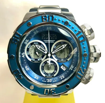 Pre-owned Invicta 21643 Reserve Men's 52mm Blue/silvertone Subaqua Sea Dragon Watch