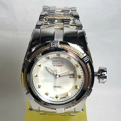 Pre-owned Invicta 29224 52mm Silvr/gld Bolt Zeus Heritage Le/300 Auto Diamond Acc. Watch
