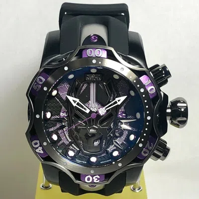 Pre-owned Invicta 30553 Marvel Black Panther 52mm Black/purple Venom Gen Iii Le/3k Watch