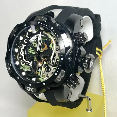 Pre-owned Invicta 30630 Marvel Punisher 52mm Black/camo Venom Gen Iii Le/3k Strap Watch