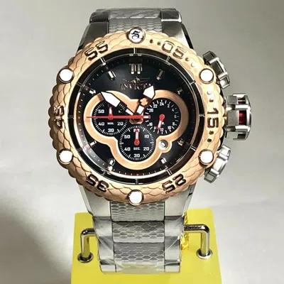 Pre-owned Invicta 31573 Subaqua Noma Vi Mens 51.2mm Black Dial Rose Tone Stainless Steel