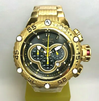 Pre-owned Invicta 31576 Subaqua Noma Vi Mens 51.2mm Black Dial Gold Tone Stainless Steel