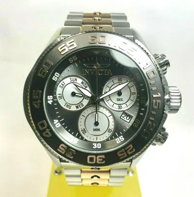 Pre-owned Invicta 31800 Men's 50mm Pro Diver Quartz Chrono Bracelet Watch Two-tone/grey