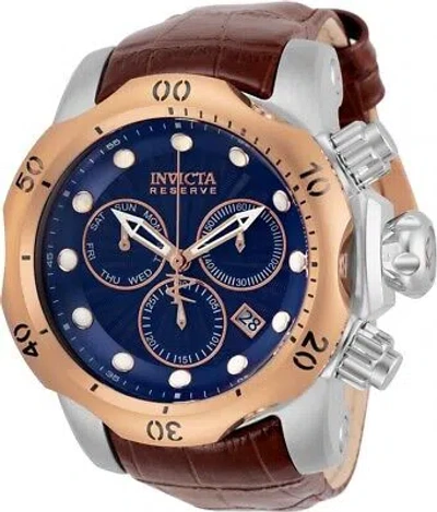 Pre-owned Invicta 32957 53.7mm Men's Reserve Reserve Brown Leather Watch
