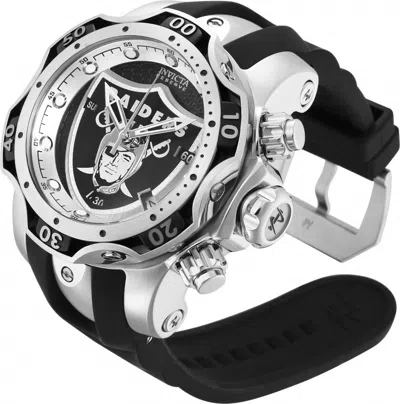Pre-owned Invicta 33083 Venom Nfl Las Vegas Raiders Swiss Chronograph Watch 52.5mm