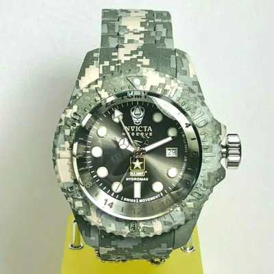 Pre-owned Invicta 34577 Army Men's 52mm Green Hydromax Quartz Gmt Hydroplated Braclt Watch