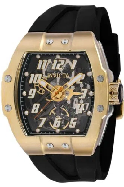Pre-owned Invicta 43513 Men's Jm Correa Black Silicone Strap Automatic Watch In Green