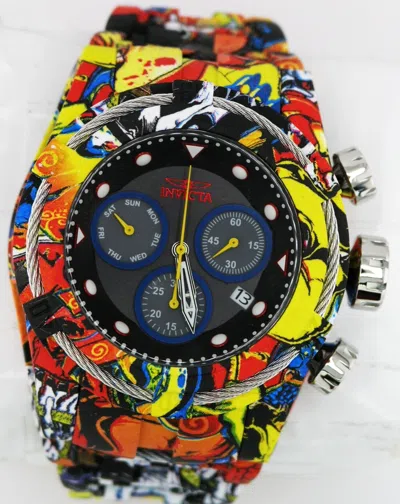 Pre-owned Invicta 43858 Bolt Zeus Graffiti Swiss Chronograph Watch Aqua Plating 53mm