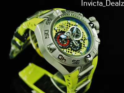 Pre-owned Invicta 50mm Subaqua Noma Iv Blue Puppy Edition Swiss Chrono Lime Green Ss Watch