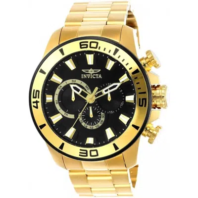 Pre-owned Invicta $549 Msrp-  Mens Pro Diver Chronograph Gold Tone Watch