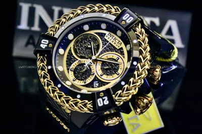 Pre-owned Invicta 56mm Bolt Hercules Reserve Swiss Movt Black Dial Chrono Strap Watch