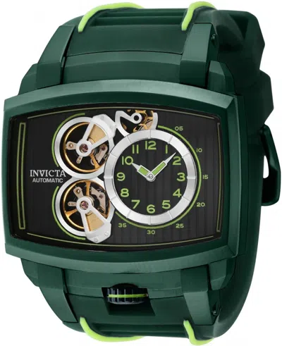 Pre-owned Invicta Akula Automatic Open Heart Black Dial Men's Strap Watch