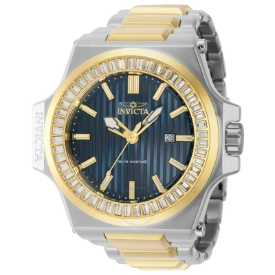 Invicta Akula Quartz Crystal Blue Dial Men's Watch 43384 In Gold