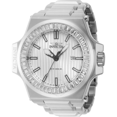 Invicta Akula Quartz Crystal Silver Dial Men's Watch 43381 In Two Tone  / Black / Silver / White